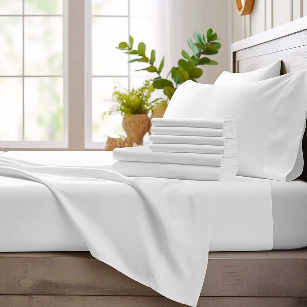Bamboo Bay  King Size Pillow Cases (2), 100% Viscose Made from Bamboo, White